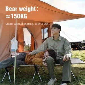 Lông cũ cắm trại gấp pacoone cho người lớn và trẻ em, ra khỏi giường, đồ viết thoải mái, du lịch, RV, bên ngoài 8 Giường di động bán hàng chính - №4