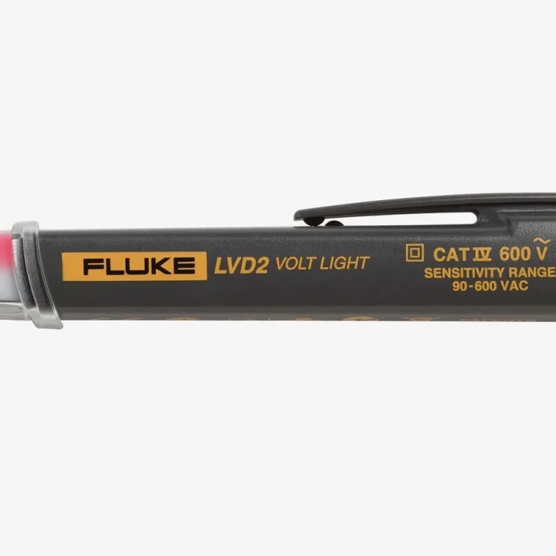 فلوك LVD2 جهاز قياس الجهد الكهربائي غير المتصل 2AC فولت نطاق قياس الضوء 90 ~ 600VAC أداة اختبار الجهد