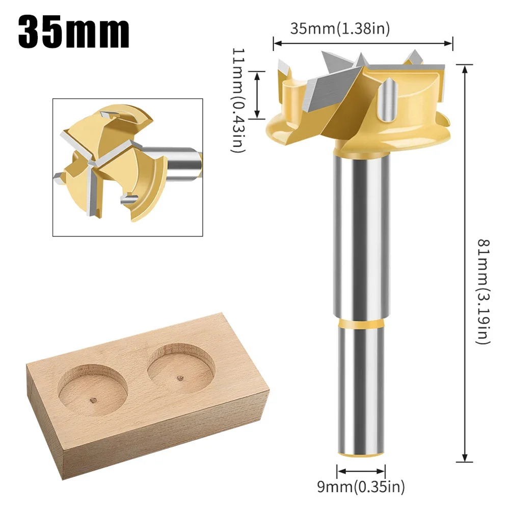 

1pc Positioning Woodworking Hole Opener Three-blade Hexagonal Handle Hand Drill Wood Board Expansion Drill Hinge Drilling Tool