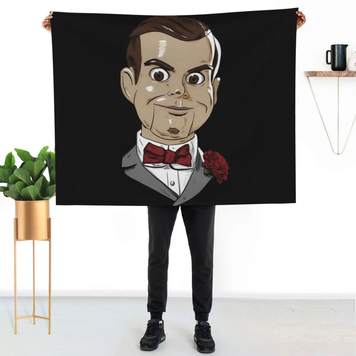 

Slappy the Dummy Throw Blanket Fluffy Cozy Throw Blanket for Home Decor