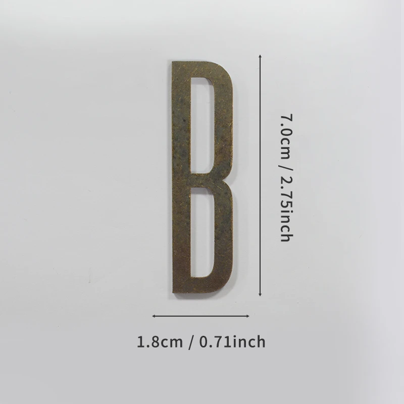 Selbstklebende Hausnummern aus Bronze, englische Alphabetbuchstaben aus Metall für Wohnung, Zimmer, Türschild, Tisch, Briefkasten, Nummernaufkleber, 7 cm – Detail 9