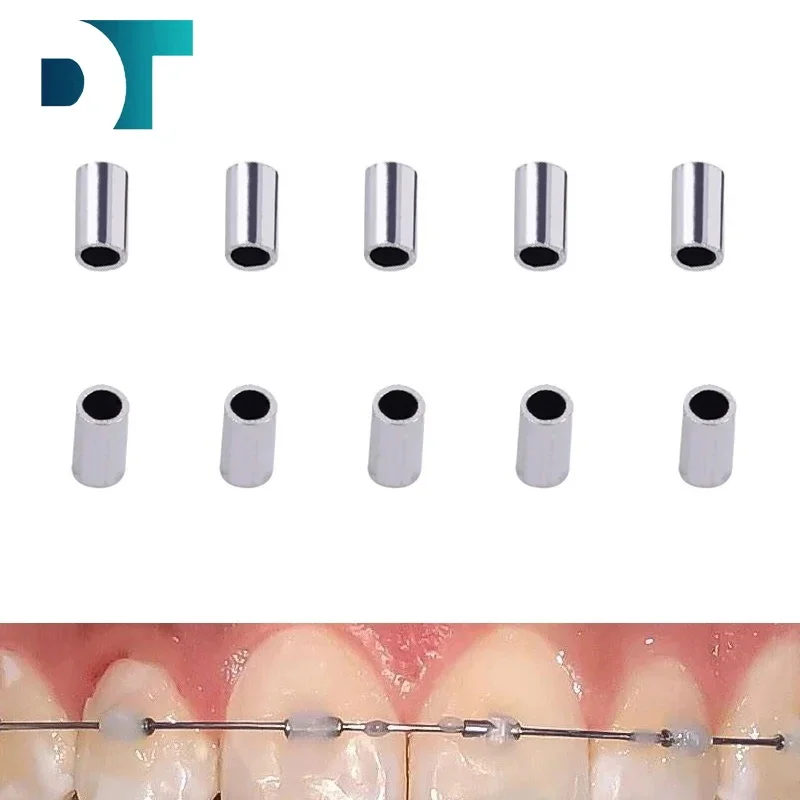 Ortodontyczne haki zaciskane Mini zatrzymuje 0,5/0,8 mm rurka zatrzymująca stomatologia Ortodoncia Acc rurka dentystyczna 50 szt. (25 szt. 0,5 + 25 szt. 0,8)