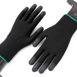 2/5/10 Pairs Working Gloves Pu Coated Palm Coated Finger Antiskid Labor Gloves Antiskid Breathable Gloves Wear Resistant