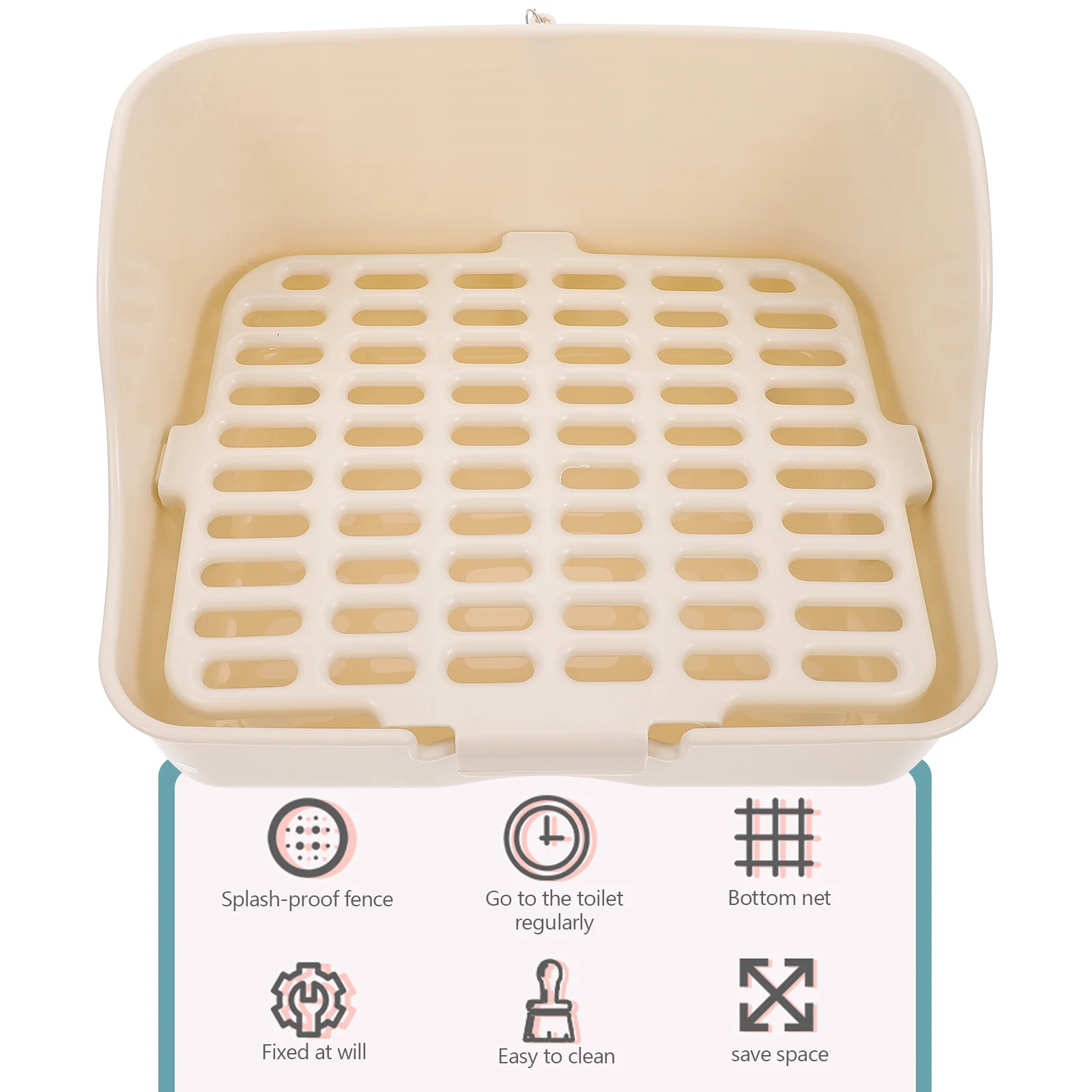 

Rabbit Toilet Small Pet Litter Box Durable Portable Bunny Potty Training Corner Rabbit Litter Tray Small Pet Toilet