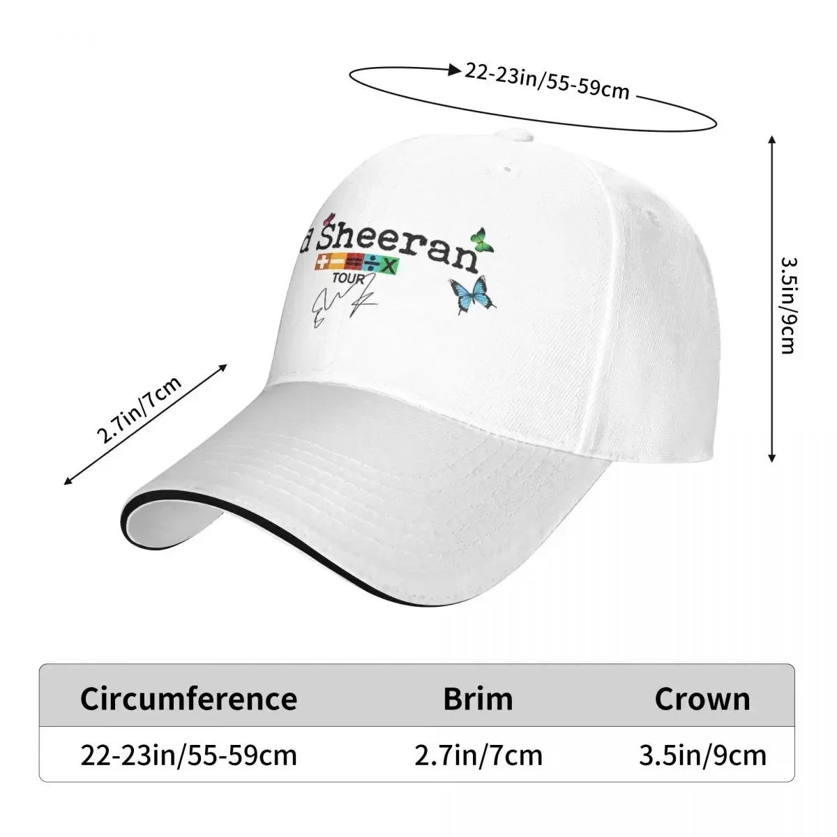 Lover Math Lyrics Ed Sheeran Fan Tour Women Men Baseball Cap New Outdoor Cap 2024 Golf Hats Spring Adjustable Hat