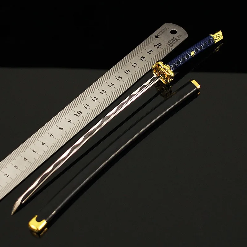 26cm Eightfold Longblade Weapon Anime Game Periphery Metal Katana Weapon Model Collections Ornament Crafts Toys Gifts for kids