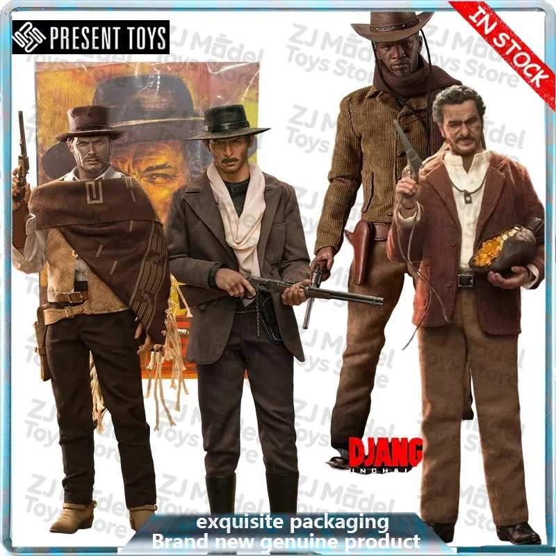 PRESENT TOYS 1/6 Scale West Cowboy Action Figure The Good The Bad and The Ugly Full Set Collectible Movable Model Doll in Stock