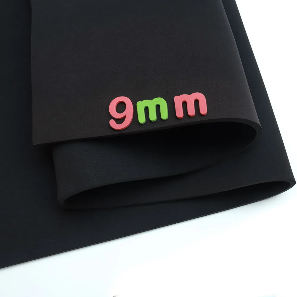 SBR Neoprene Sewing Fabric Waterproof Windproof Shockproof Wetsuit Ultra Thick 9mm Wholesale Any Size Stretch Plain