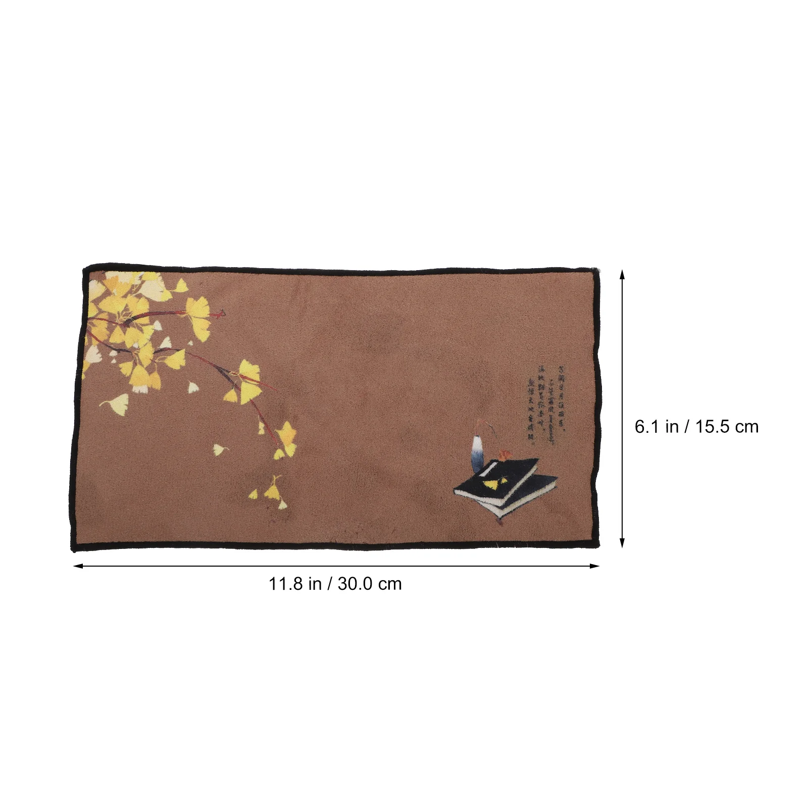 

Premium Cotton Tea Cloth Beautiful Embroidered Silver Ginkgo Pattern Cleaning Kitchen Towels Absorbent Reusable Home Office Tea
