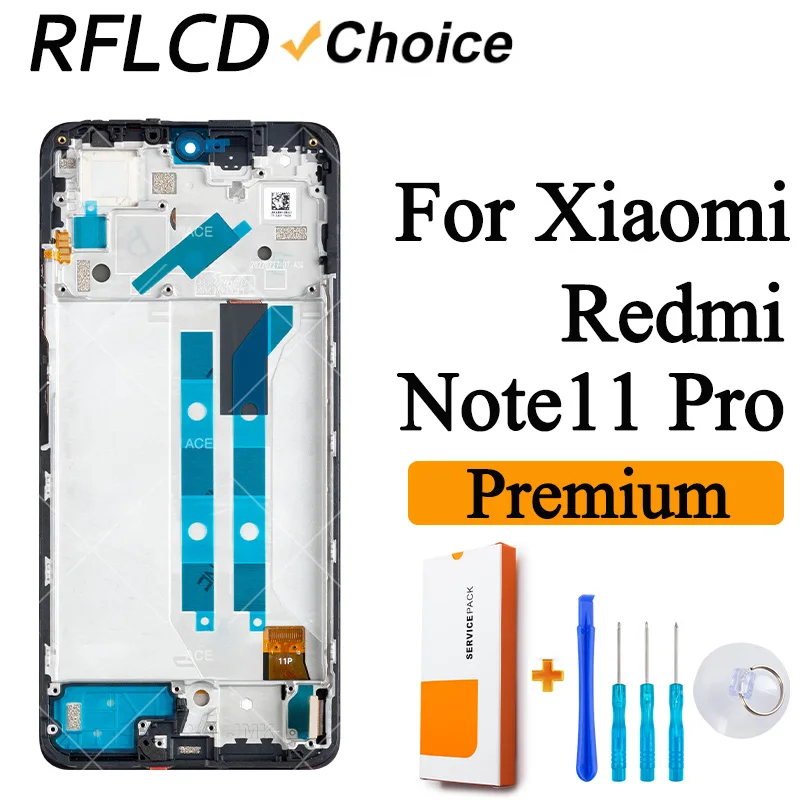 Premium LCD For Redmi Note 11 Pro Display Touch Screen Digitizer Assembly For Xiaomi Redmi Note 11 Pro LCD 2201116TG 2201116TI ﻿