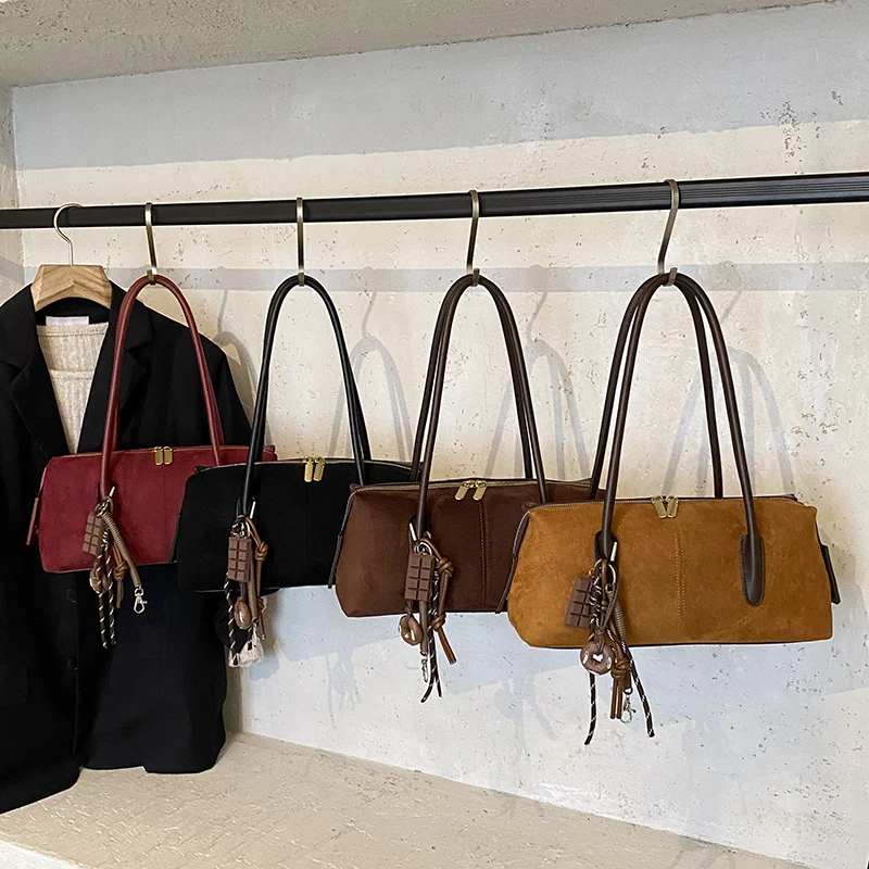 الجانب الأيسر المرأة بولي Leather حقيبة كتف جلدية 2025 الشتاء ريترو حمل الحقائب الفاخرة مصمم الاتجاه الإناث حقائب اليد والمحافظ بسيطة #5