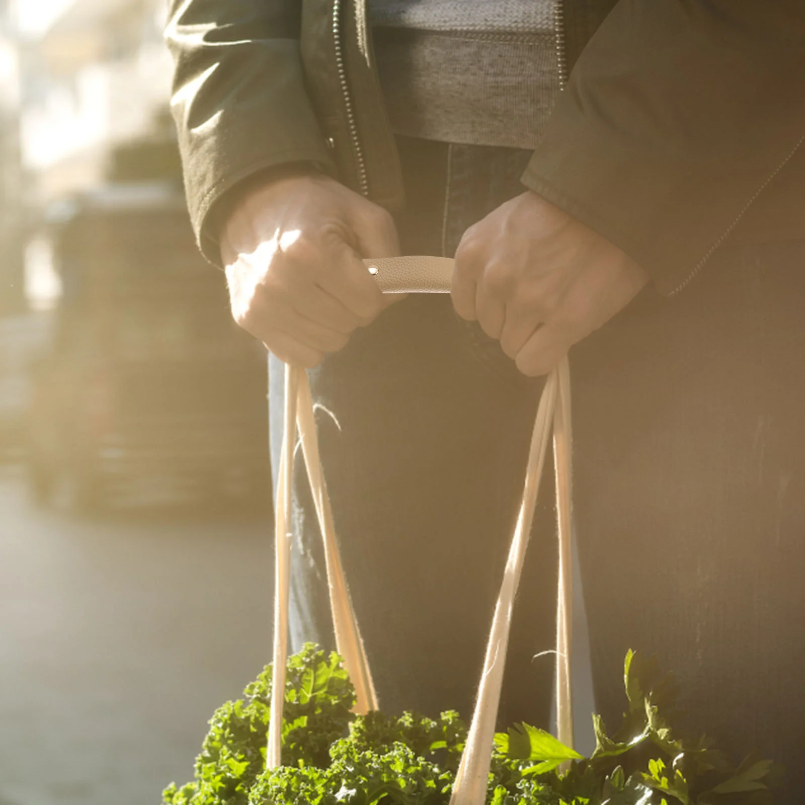 

2Pcs Anti-Squeeze Hand Protective Cover PU Grocery Bag Handle Protector Durable Safe Longtime Use PU Handle Cover