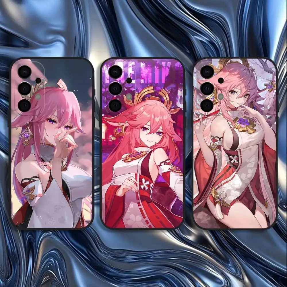 

Genshin Impact Yae Miko Phone Case For Samsung S25,S24,S21,S22,S23,S30,Ultra,S20,Plus,Fe,Lite,5G Black Cover