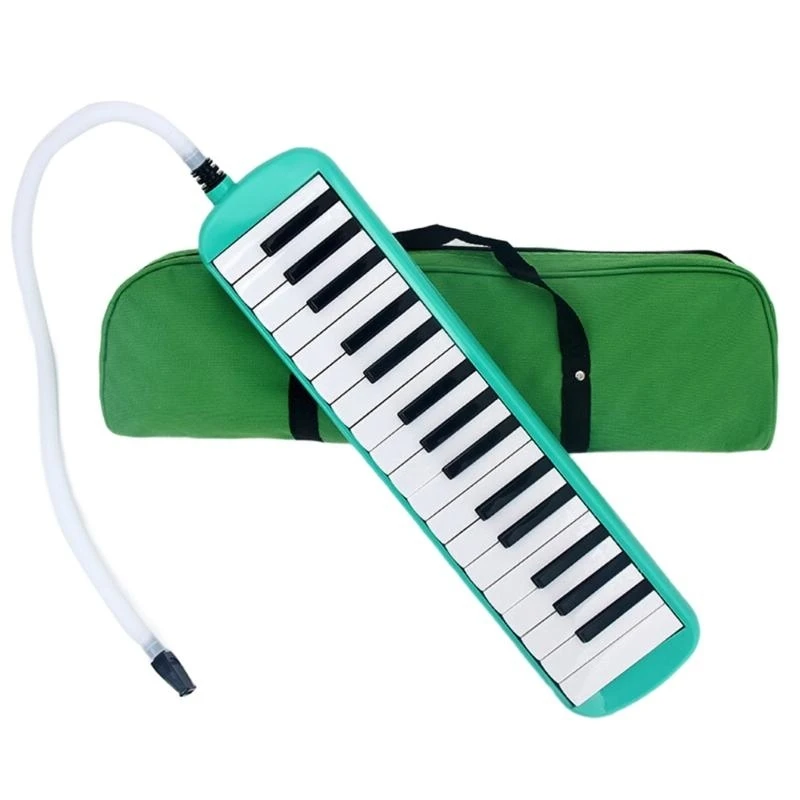 652F 32 Keys Melodica Set Air Piano Keyboard Soprano Melodica with Mouthpiece Tube and Carrying Bag for Beginners Practice