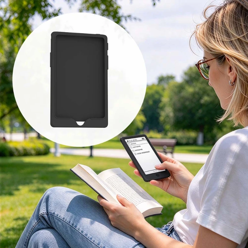 Anti-drop Silicone Protective Case for XTEINK X4 Pro E-Reader Waterproof Shockproof Protective Cover With Lanyard Replace Shell