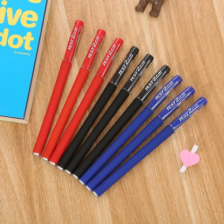 

50pcs Neutral pen black frosted office signature pen learning stationery water-based pen for examination