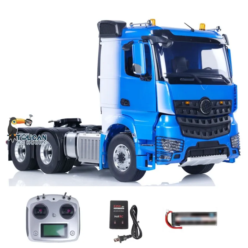 6x6 LESU 1/14 RC Tractor Truck Metal Chassis High Roof Cabin 1851 3363 Radio Control DIY Painted Car 2-speed Gearbox Light Sound
