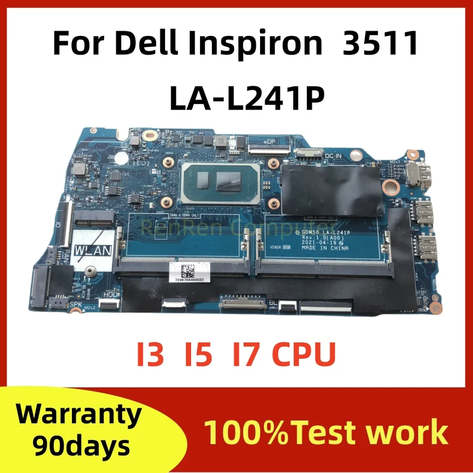 Gdm50 LA-L241P-ラップトップ用マザーボード,dell,inspiron15,3511