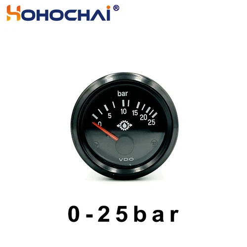 Imagen 2 del producto Medidor de presión de aceite VDO, 0-25bar, 5bar, 0-10bar, piezas de grupo electrógeno diésel, coche, excavadoras, accesorios para vehículos de ingeniería, 12V/24V