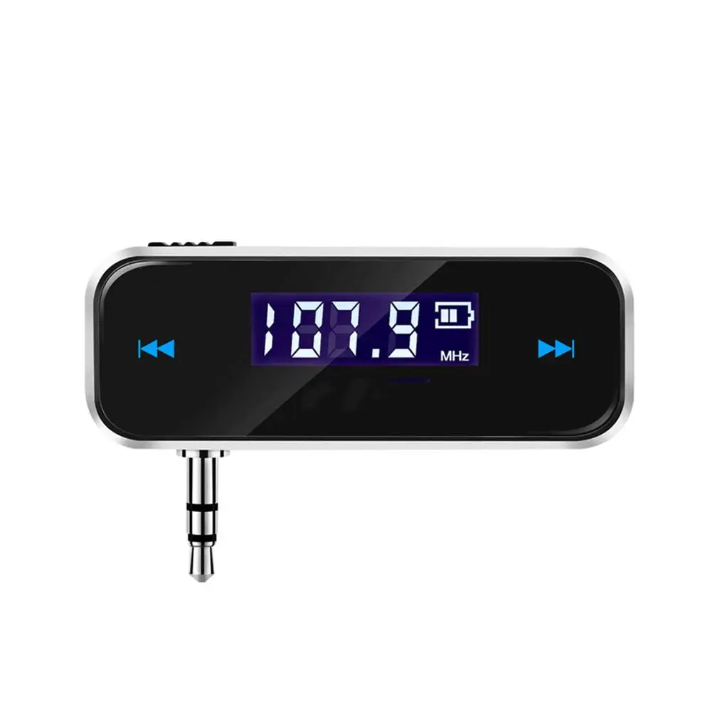 3.5mm Car Music Audio Fm Transmitter Car Kit Lcd Display Mini Wireless Transmitter Compatible For Android Iphone