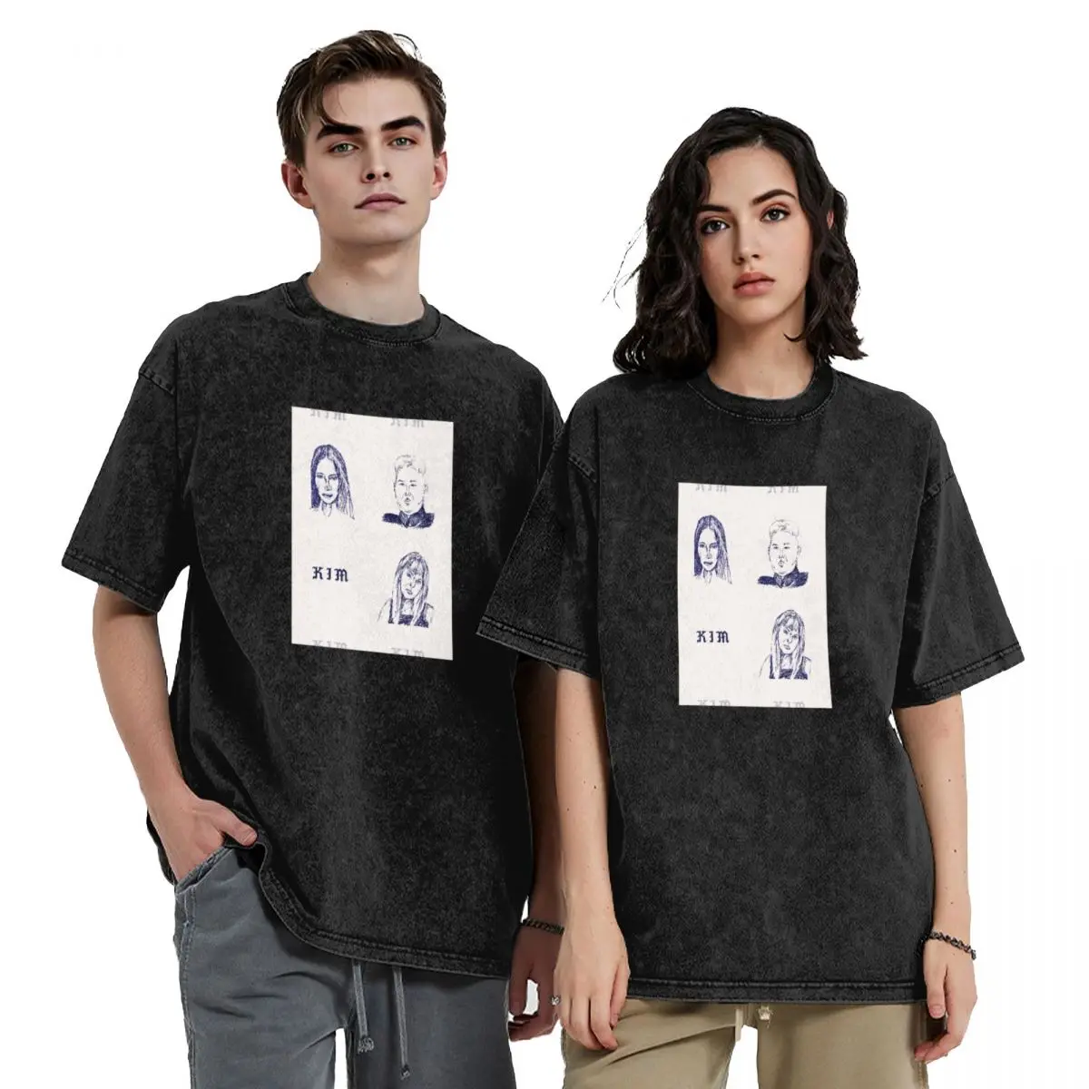 

Three Kims T-Shirt oversized graphic t shirts customs Short sleeve tee tee shirts for men