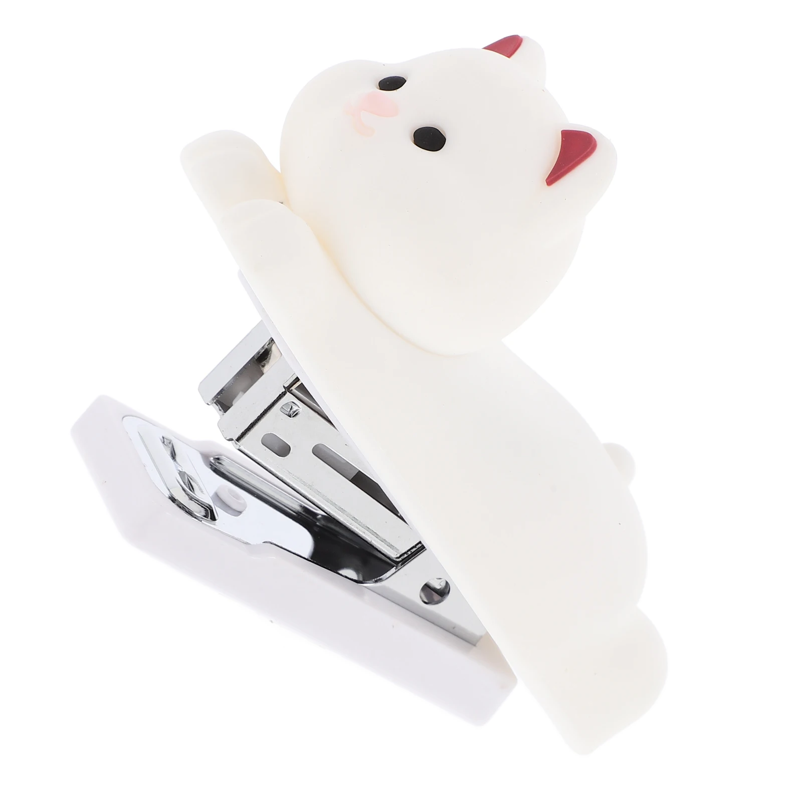 Silicone Stapler Mini Office Desk Kids Bulletin Board Metal Novelty Handheld Cute Dog Design Portable Cartoon Soft PVC