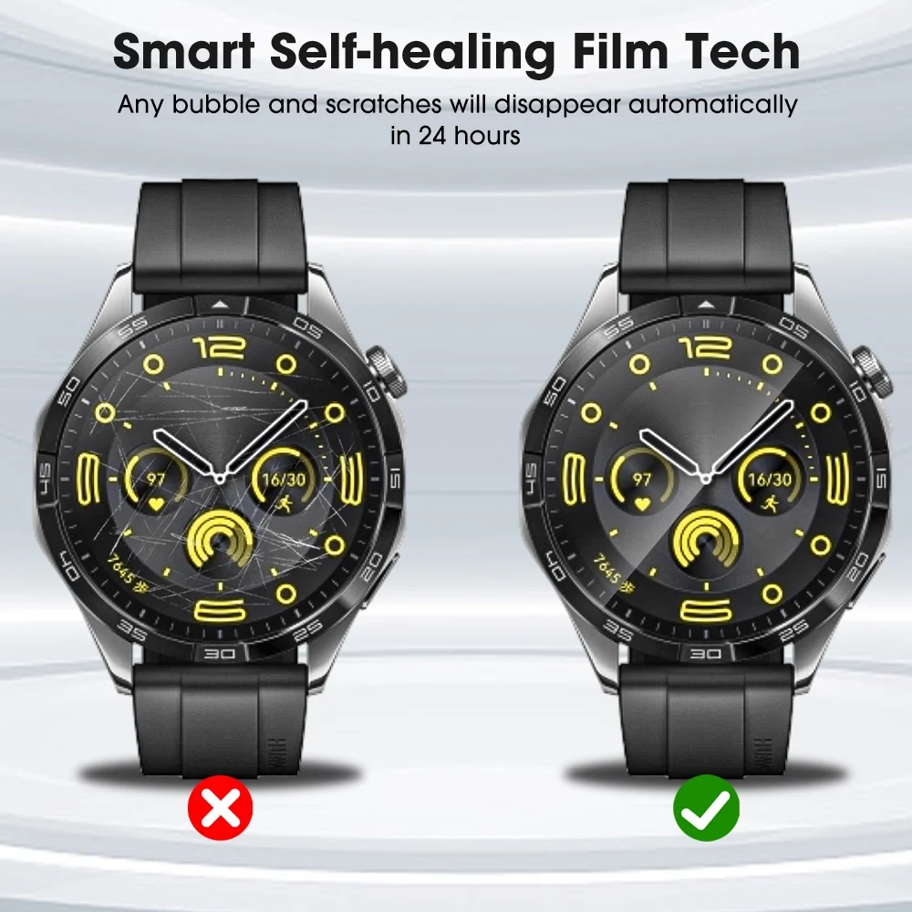 Soft TPU Hydrogel Films For Huawei Watch 5/4/GT4 41/42/46MM Smartwatch Clear Screen Protector Accessories Shatterproof Not Glass image 5
