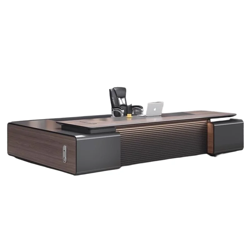 

paint, boss table, office desk and chair combination, light luxury, high-end sense