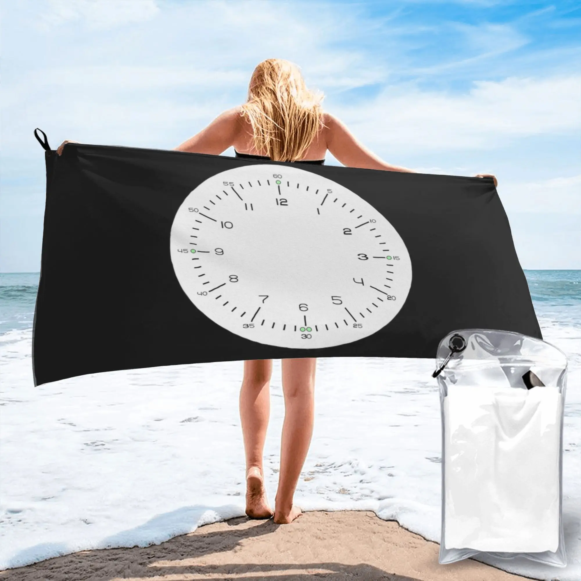 

Minimalist Bauhaus White Beach Towel Soft Microfiber Quick Dry Absorbent Quick Towels For Mountain Climbing