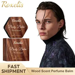 Roxelis Wood Fragrance Perfume Balm Woody Aromatic Light Scent Fresh Charm Attractive Moisturize Deodorant Portable Solid Perfum