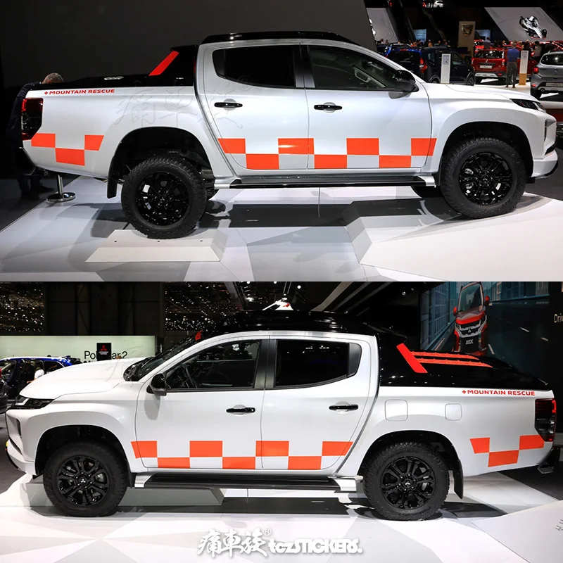 Pickup Car Sticker FOR Mitsubishi Triton L200 Appearance Customization and Modification Fashion Sports Film Accessories