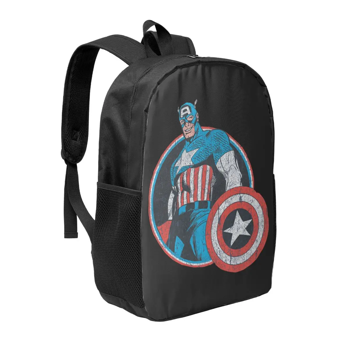 Custom Captain America Shield Film Backpacks for Men Women School College Student Bookbag Fits 15 Inch Laptop Bags