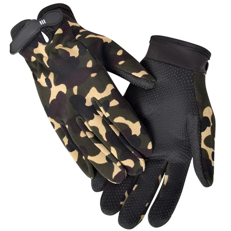 Tactical Gloves Summer Men\'s Lightweight Breathable Outdoor Cycling Sports Non-Slip Men Women Full Finger Fishing Gloves Riding