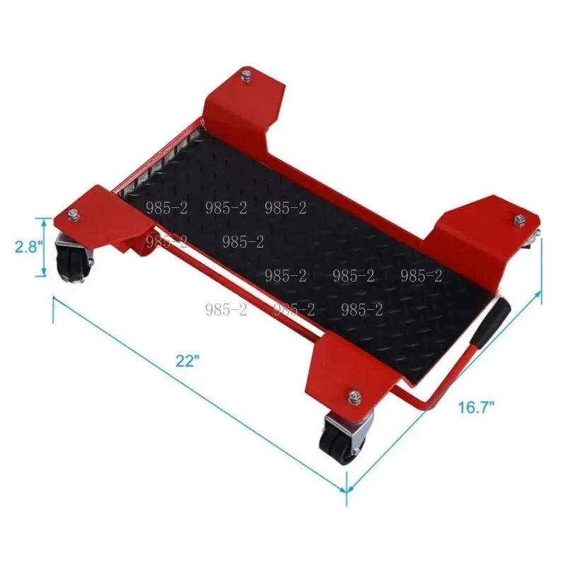 360 Degree Casters Platform Trolley Dolly, Motorbike Moving Carrier Equipped with Motorcycle Centre Stand view 4