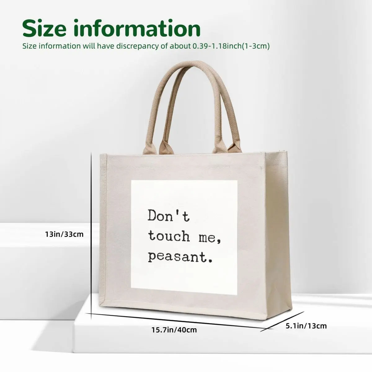 Don't Touch Me Peasant Tote Bag female bag shopping bags foldable sacs de shopping shopping bag