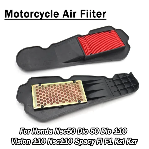 For Honda Nsc50 Dio 50 Dio 110 Air Filter Vision 110 Nsc110 Spacy Fi F1 Kzl Kz Intake Cleaner Air Elementr 2022 2023 2024