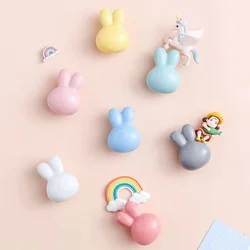 Ceramic Rabbit Cabinet Knobs Cartoon Children Room Furniture Handle Kids Cabinet Decoration Drawer Knob Cabinet Handles Hardware