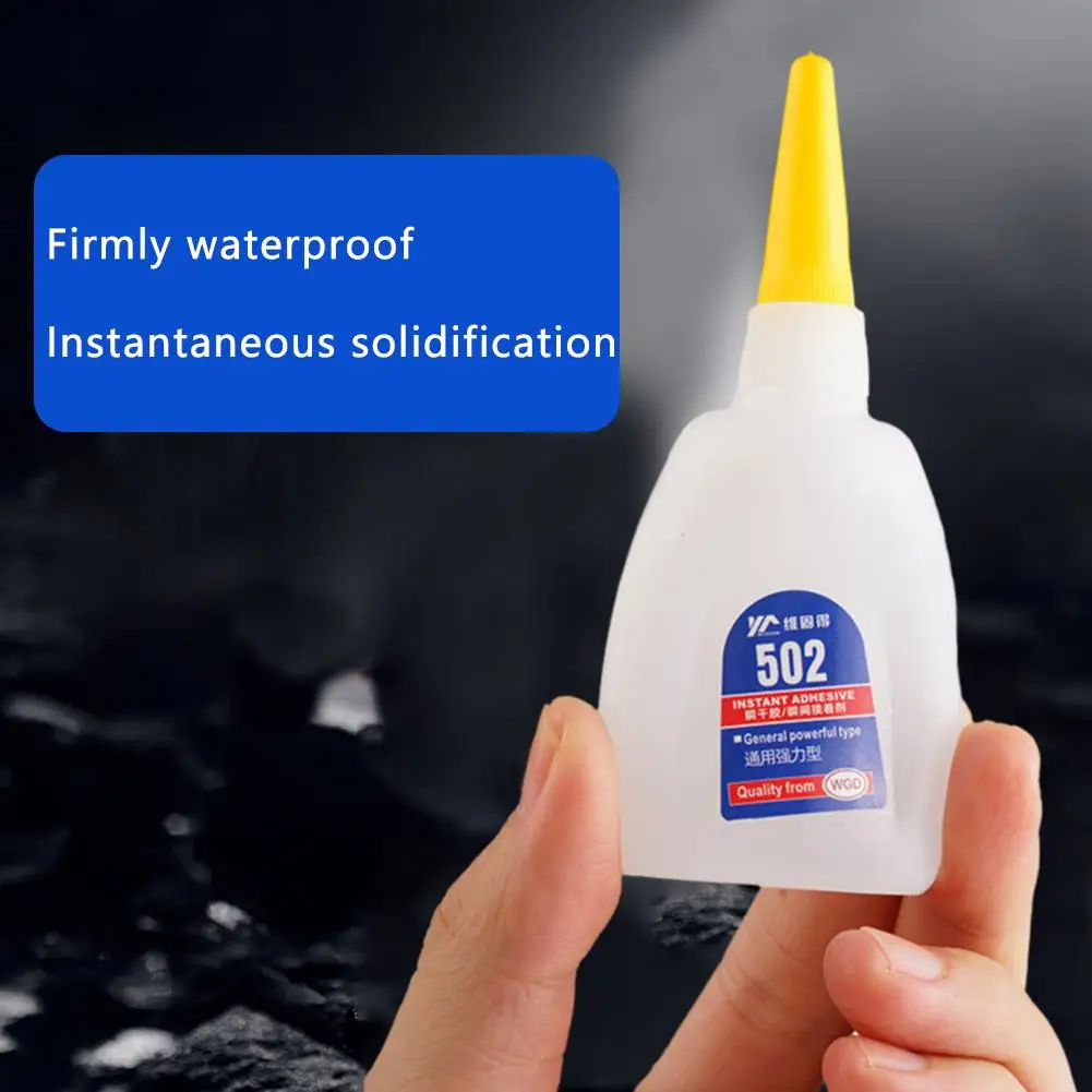 502 Super Glue Instant Quick-drying Cyanoacrylate Adhesive Leather Rubber Wood Metal Strong Bond Liquid Glue Tool