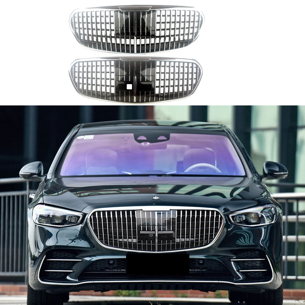 

Front Racing Facelift Grille Upper Grill For Mercedes-Benz W223 S-Class 2021 2022 Maybach Style