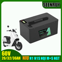 NIU N1/N1S/NQI/M+S/NGT Lithium Battery 60V 26AH 32AH 36AH Battery Pack Bluetooth with Smart BMS for Electric Vehicle Scooter