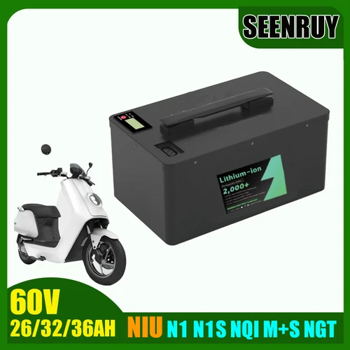 NIU N1/N1S/NQI/M+S/NGT リチウム電池 60V 26AH 32AH 36AH バッテリーパック Bluetooth スマート BMS 電気自動車スクーター用