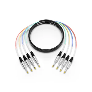 Kabel Ular PRORECK, Kabel Audio Berpelindung 4 Saluran 1/4 "TRS hingga 1/4" TRS, dengan Konektor Bertanda Warna untuk Panggung Profesional 8 ular kabel penjualan terbaik - №