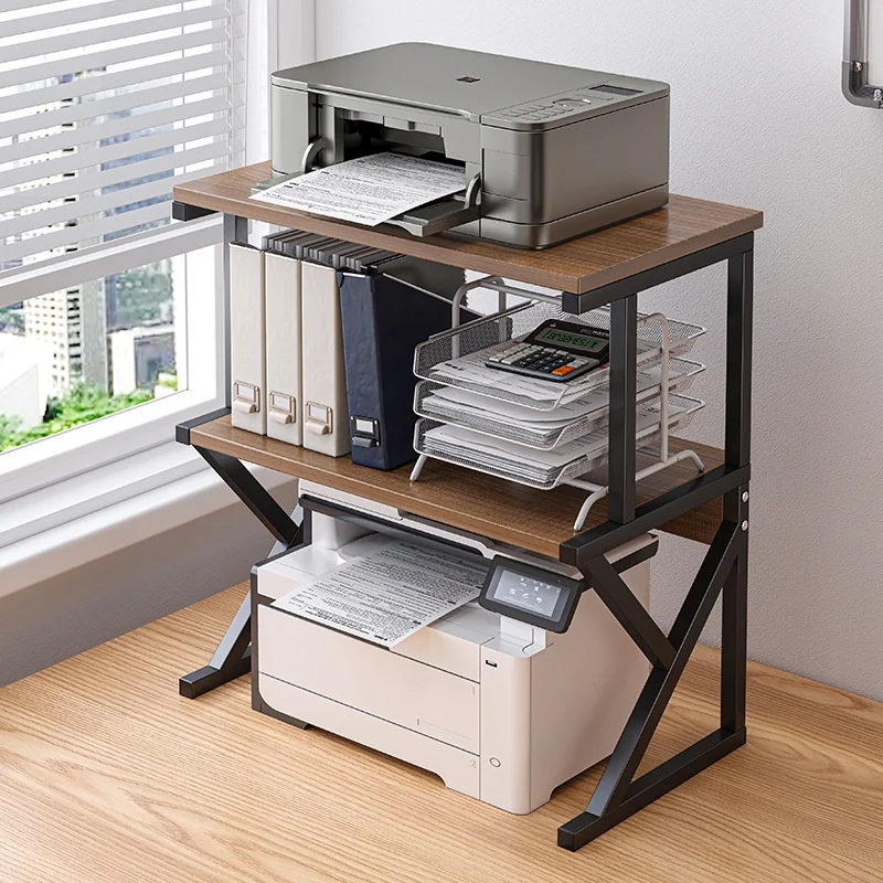 Modern Simple Office Printer Stand Double Layer Storage Rack Desktop Multi-Function Host Machine Organizer Mobile Storage Rack