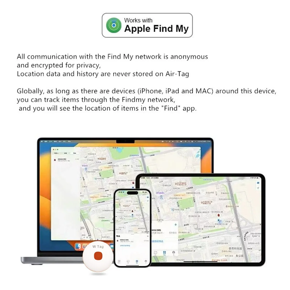 Smart Tag Air Tracker Bluetooth Search Locator Mini Air Tags funktioniert mit Find My Item Finders Device Global Positioning Anti Lost – Detail 5