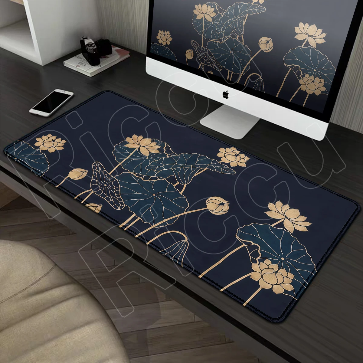 Dark Lotus Mauspad Vintage Flowers E-sports Games Large Size Mousepad Ultra Smooth Surface Office Antiskid Pad Washable Desk Mat