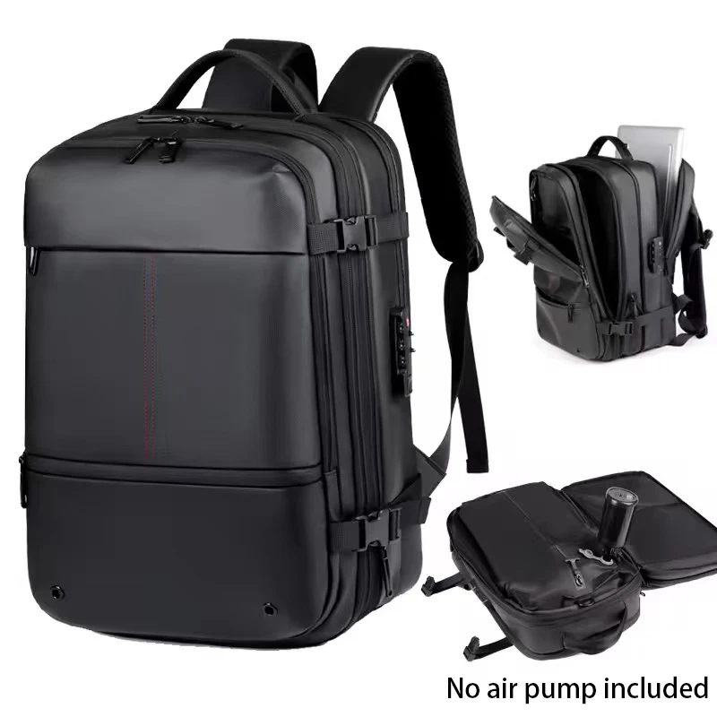 16 Inches Large-capacity Business Vacuum Compression Backpack Multi-functional And Expandable Travel Backpack With Password Lock