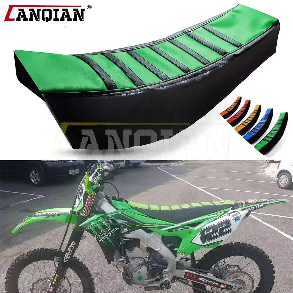 

For Kawasaki KX65 KX85 KX125 KX250 KX250F KX450F KLX250 Motocross Rubber Striped Motorcycle Soft-Grip Gripper Soft Seat Cover