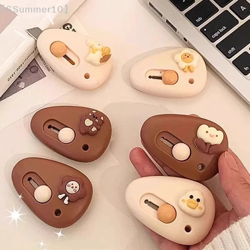 【SSummer10】Kawaii Avocado Cartoon Utility Knife - Fruit Art Express Box Cutter Paper Craft Wrapping Stationery Tool【SS】