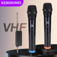 Wireless Microphone Handheld Micphone 2 Channels UHF Fixed Frequency Mic For Party Karaoke Professional Church Show Meeting