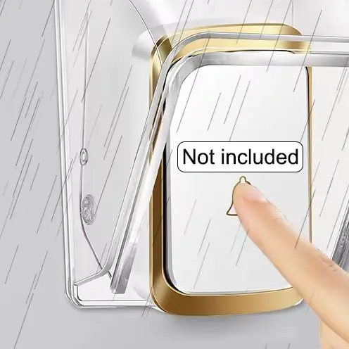 1 Piece Wireless Rainproof Doorbell Box Outdoor Transparent Doorbell Box Doorbell Rain Cover DIY Accessories